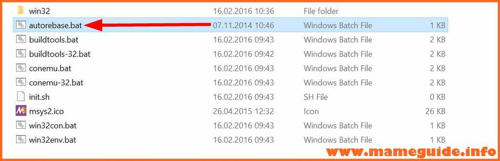 We have now a folder called msys64 in that folder you have chosen to extract. (When you are using the x86 package it is called msys32 ).