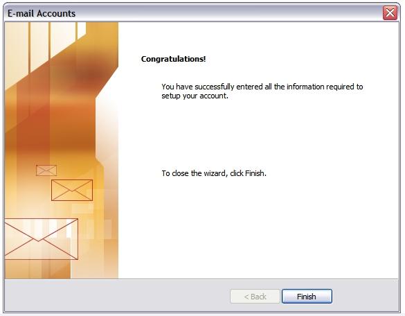 Microsoft Outlook Email Setup (continued) You should then