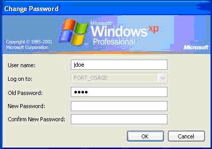 will be password. You will be immediately prompted to change your password. Click OK.