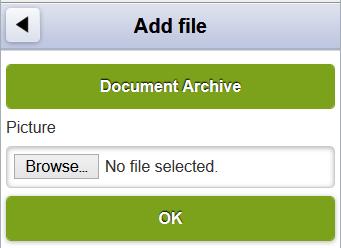 Click on the field that displays the number of attached files to either look at or add a file. Files Files - details Use the plus sign to add more files.