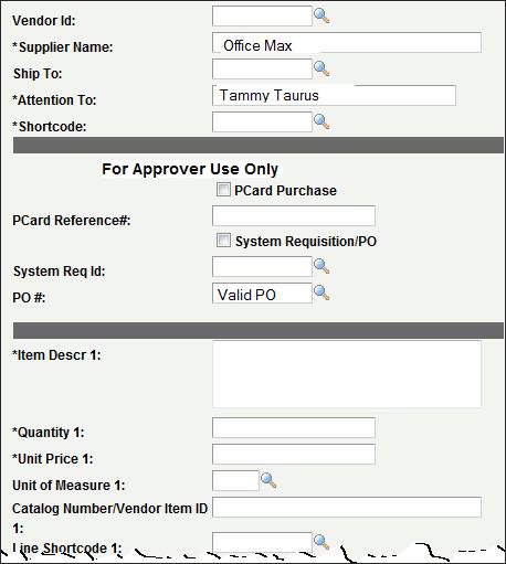Click any value in a row to go to the corresponding request. Purchase Request Form 31.