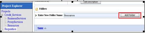 While in the Resources folder, from the Create Resource drop down select Resources from