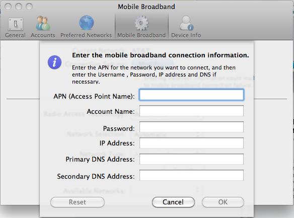Additional Features Network Settings Open Mobile can be configured to only connect to certain types of Mobile Broadband networks. To configure the Network Settings: 1.