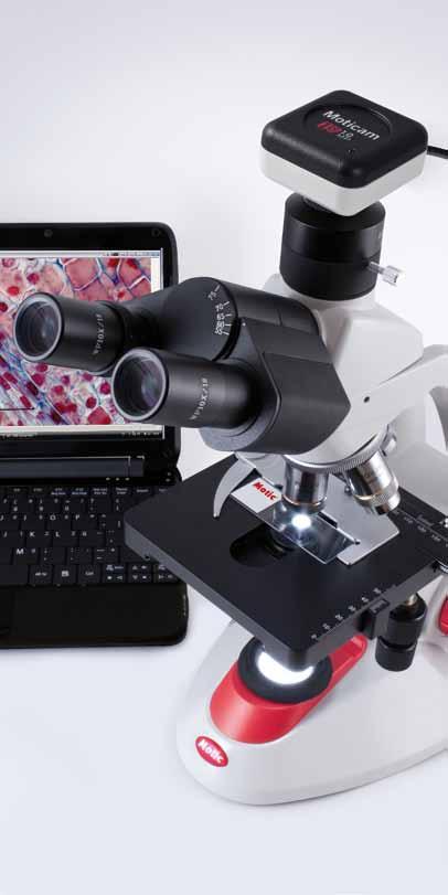 RED L I N E Revolutionary Educational Design The combination of any RED Line microscope with the Moticam Series delivers crisp live images that are easy captured and stored in a digital format.