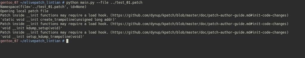 Automate livepatch conversion - Check patch for problems during conversion - Suggest changes to patch