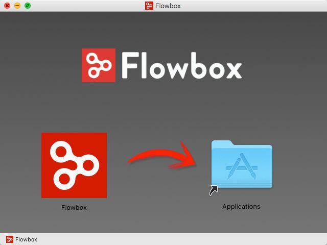 MacOS 1. Download the Flowbox package for MacOS (.dmg format) the name of the package will be in form: Flowbox-mac-X.Y.Z.ABCD-YYYY.MM.DD.dmg Where: X.Y.Z is the Flowbox version ABCD is the build number YYYY.