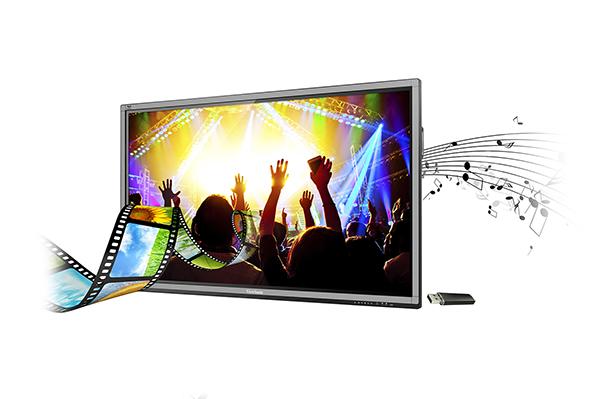 Superior screen performance enhances presentation quality This large format display features a 1920 x 1080 resolution,