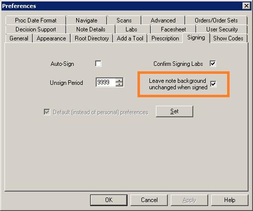 Added Features (continued) Preferences Signing The Signing tab of the Preferences dialog has been updated with a new Leave note background unchanged when signed option. See Figure 8.