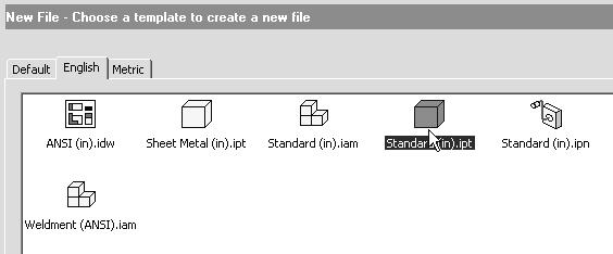 2-4 Parametric Modeling with Autodesk Inventor 3. Select the English tab as shown below.