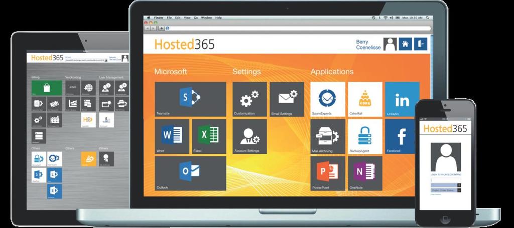 What is Hosted365? Hosted365 is a cloud workspace which provides access anywhere to the best cloud applications (email, calendar, collaboration, video conferencing, email marketing, documents.