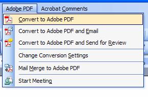 Microsoft Word: Generate a Tagged PDF File with PDFMaker Do Not Print to Adobe PDF Two Options for Generating Tagged PDF with PDFMaker Select Adobe PDF > Convert to Adobe PDF ALT + B + C Generate the