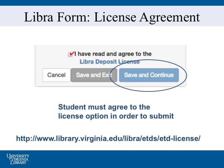 Students will need to actively agree to a license.
