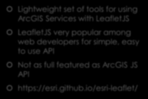 LeafletJS very popular among web developers