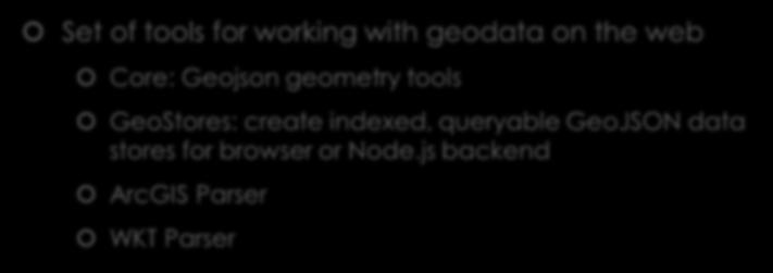 Set of tools for working with geodata on the