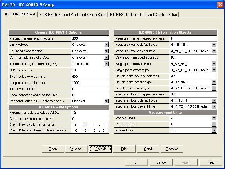 6 Configuring IEC 60870-5 Use the PAS software provided with your meter to configure IEC 60870-5 options.