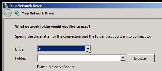 When shares are mapped, they are associated with a drive letter in Computer (see section below) and accessed just like any other local drive on the computer. 3.1 Map a Drive to a Server 1.