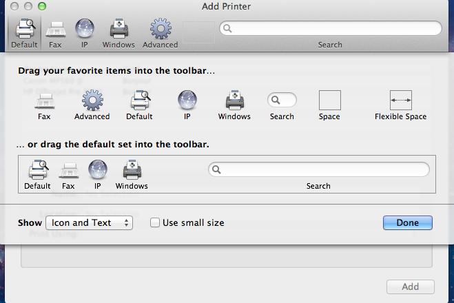 Back in the Add Printer dialog, click on the Advanced button and fill out the form as