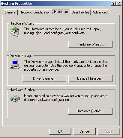 5.3 Confirmation of Driver Installation When Using Windows 2000 (1) At the lower left portion of the screen, select (click): Start >