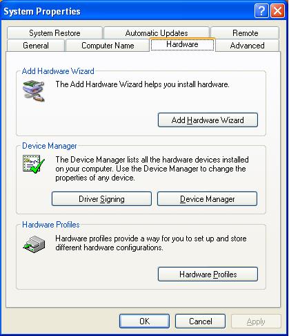 5.4 Confirmation of Driver Installation When Using Windows XP (1) At the lower left portion of the screen, select (): Start > Settings