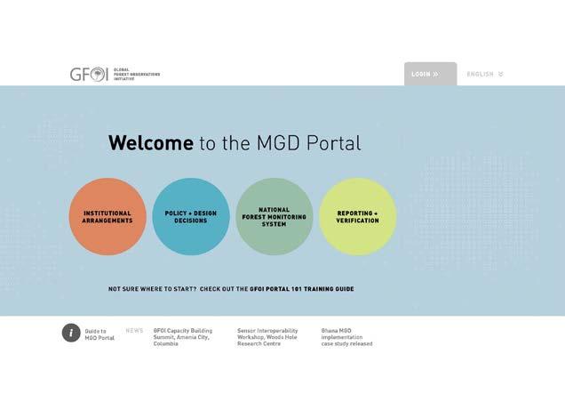 MGD Web Application Online application where users can work through the steps of developing an MRV system and search/gain access to