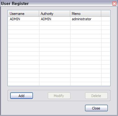 2.5.4 User (Register) Register DMS64 User.