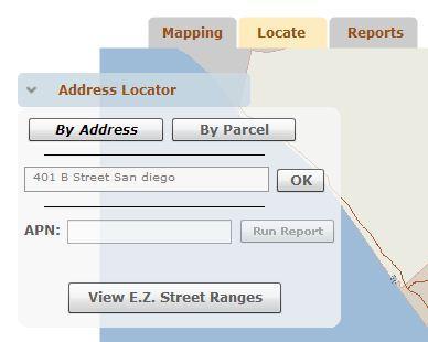 Locate Tab With REDI 5.0, a new composite geocoding service has been built. The composite address locator consists of two separate locators: Street and Parcels.