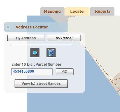 6. Users can then click on Run Report Button to open the BIZ Report. Locate by Parcel: REDI 5.