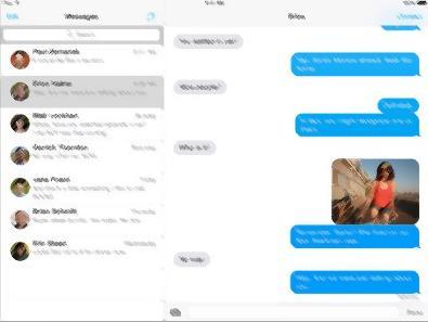 imessages: The ipad s messaging app can send messages by the Internet (Apple