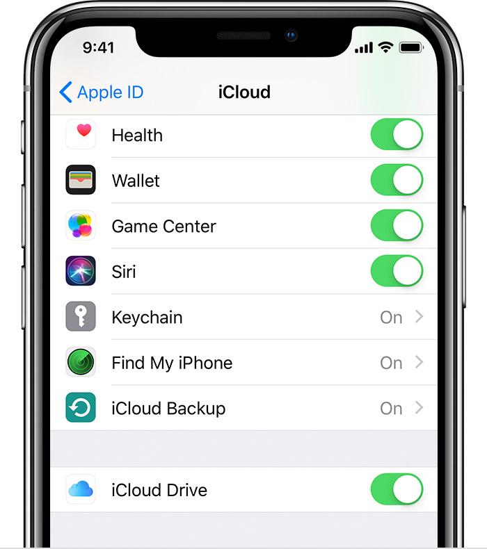 On your iphone, ipad, and ipod touch Go to Settings > your name. Tap icloud. Swipe to turn on icloud Drive. You can find your icloud Drive files in the Files app.