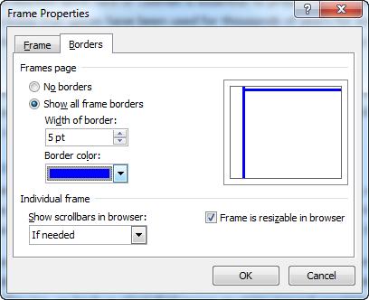 6 44 Word 2010: Advanced Exhibit 6-26: The Borders tab in the Frame Properties dialog box Do it!