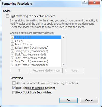 Objects and backgrounds 2 19 Exhibit 2-7: The Formatting Restrictions dialog box Do it!
