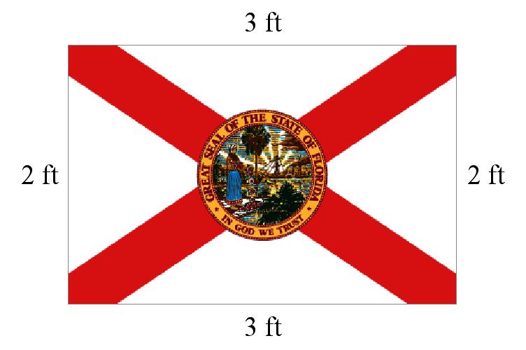 I: 21 The Florida state flag in Mr. Wesson s homeroom has four right angles and the dimensions shown below. Which of the following is the best classification for the shape of the flag?