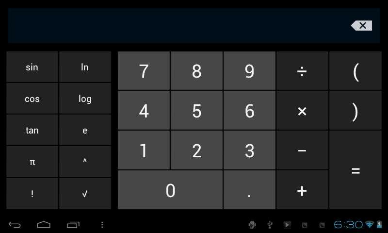 3.6 Calculator Touch here in the application list to