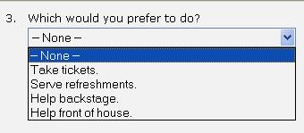 Yes Choice-One Answer (Drop-Down) Yes