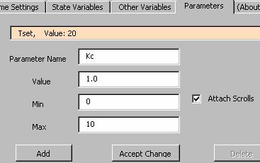 current variable to the list.) Figure 8. PARAMETERS Folder Tab Figure 9.