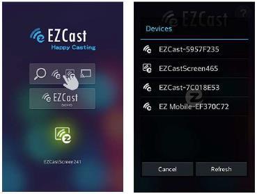 3. ScriptCast for Android You can search for our EZCast App on Google Play Before starting the app, we suggest that you connect to the ScriptCast Wi-Fi with ScriptCast dongle SSID (ex: