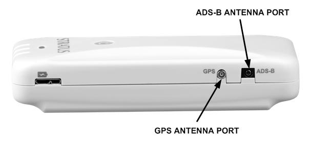 connecting An external antenna The ports labeled GPS and ADS-B on the side of Stratus are for connecting external antennas.
