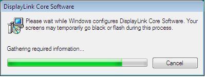 Please wait while Windows configures DisplayLink