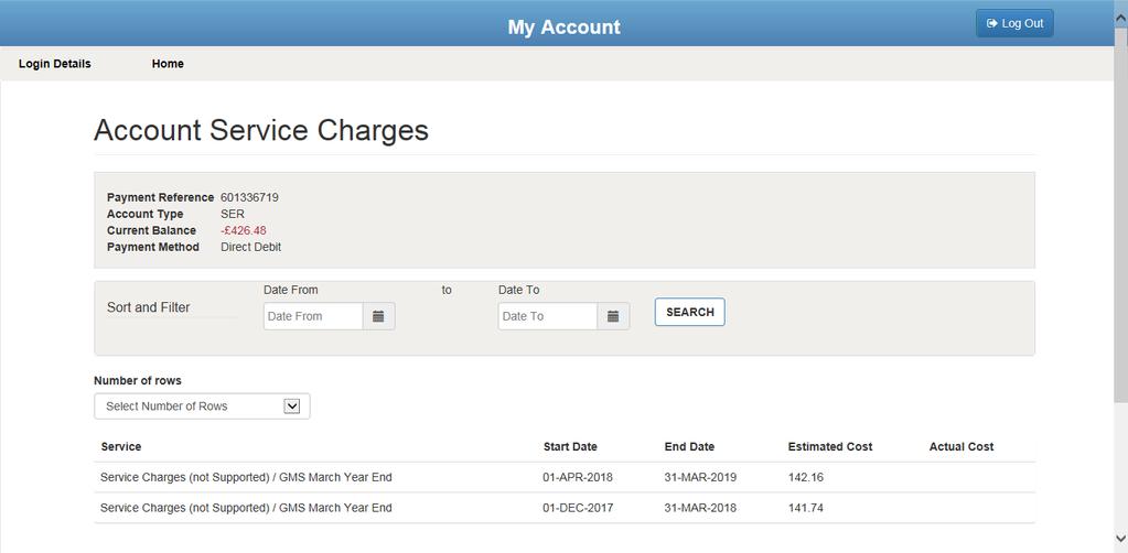 You can use the Sort and Filter section to search for credit or debit