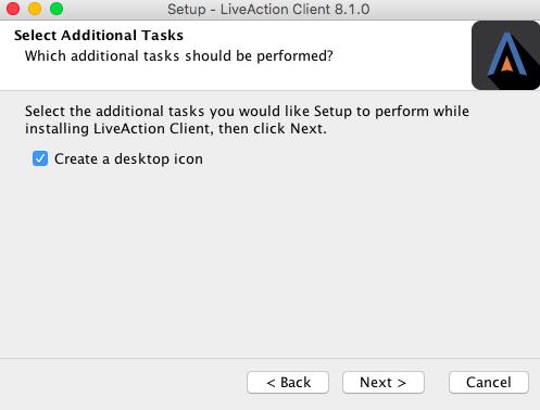 Figure 4: Select Additional Tasks Create a desktop icon Step 6 The Client