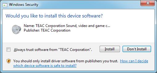 When you install the dedicated software on a Windows computer, the Windows driver and the Settings Panel application will be installed.