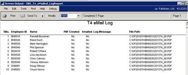 Should you select No it will also be reflected in the Log report generated that the PDF document was