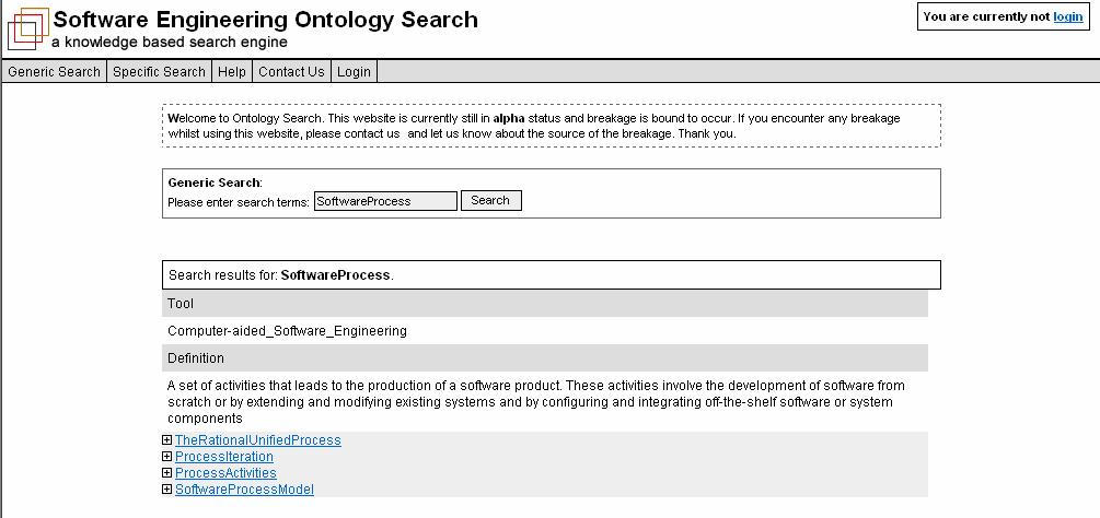 Figure 9: Screenshot of generic software engineering ontology search I am struggling to understand why we need it.