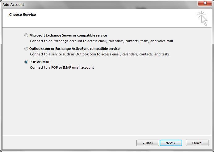 Launch Outlook, choose File > Account Settings > Add Account (as