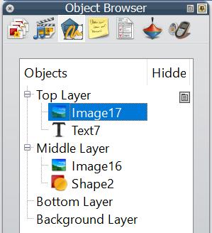 Images typically reside in the middle layer.