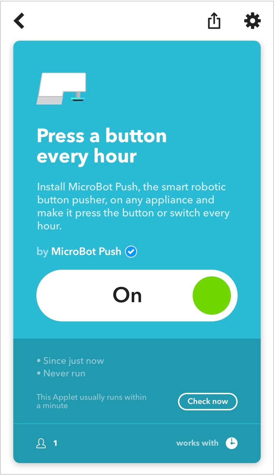 MicroBot Push. Use a predefined applet.
