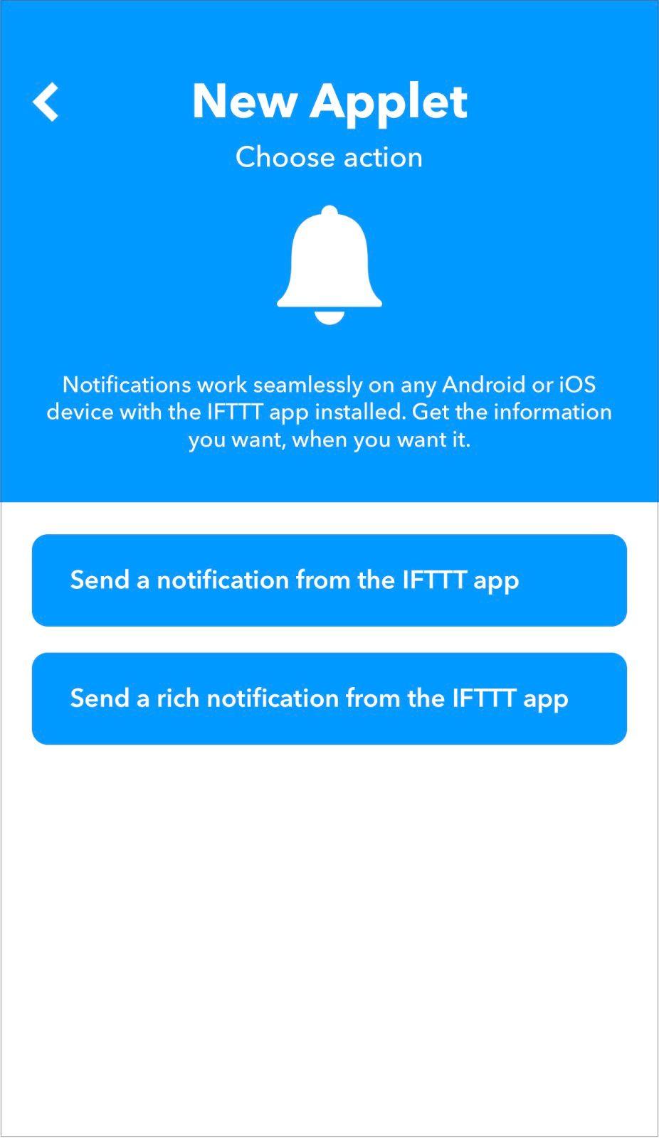 be connected on IFTTT. MicroBot Push must be connected and working.