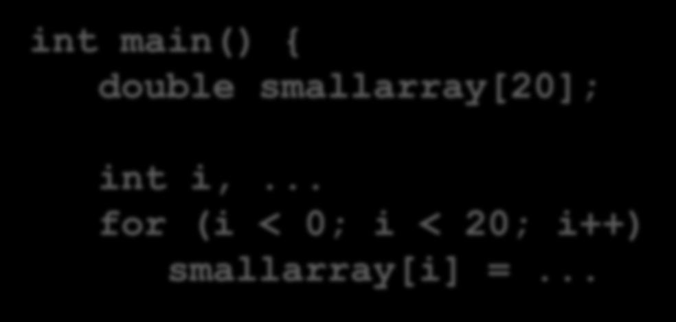 Arrays as Local Variables? Arrays can be declared as local variables of functions, e.g.