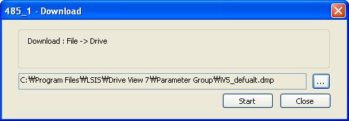 5.7.2 Download Function to apply the setup value in a parameter file to the parameter setup information of the drive.