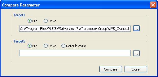 5.7.3 Compare Function to compare between drives, between drive and file, between files, between drive s basic values (factory values) and between file s basic value and parameter value and to show